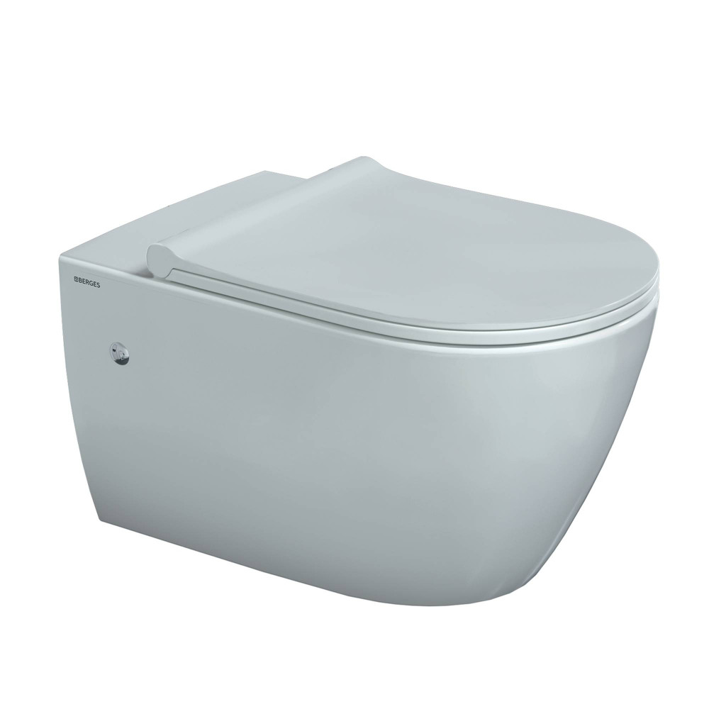 Унитаз подвесной Berges Mascon Rimless 082128 безободковый, белый