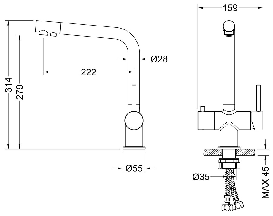 Смеситель для кухни Timo Saona 2396/17F