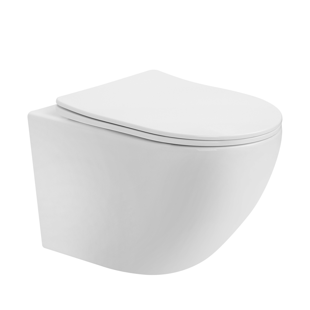 Унитаз Abber Bequem AC1100T подвесной белый, безободковый, смыв торнадо