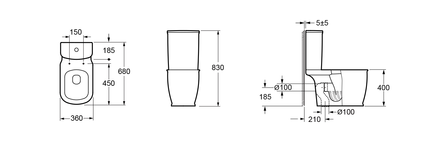Напольный унитаз Lavinia Boho Bell Pro 3301001N