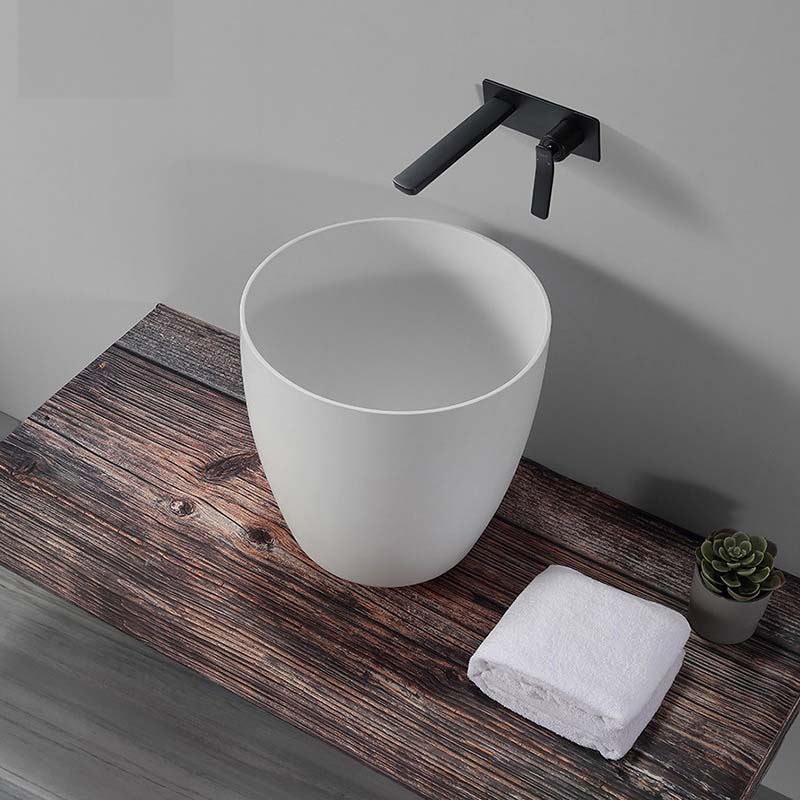 Раковина чаша круглая Boheme Corian белая d39 h40 884-39