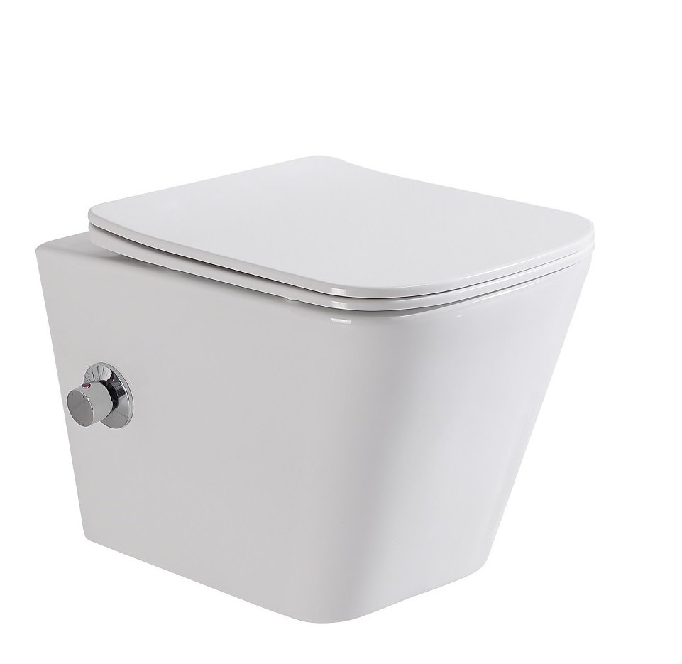 Унитаз подвесной безободковый BelBagno DUE BB3103CHR-BS/SC