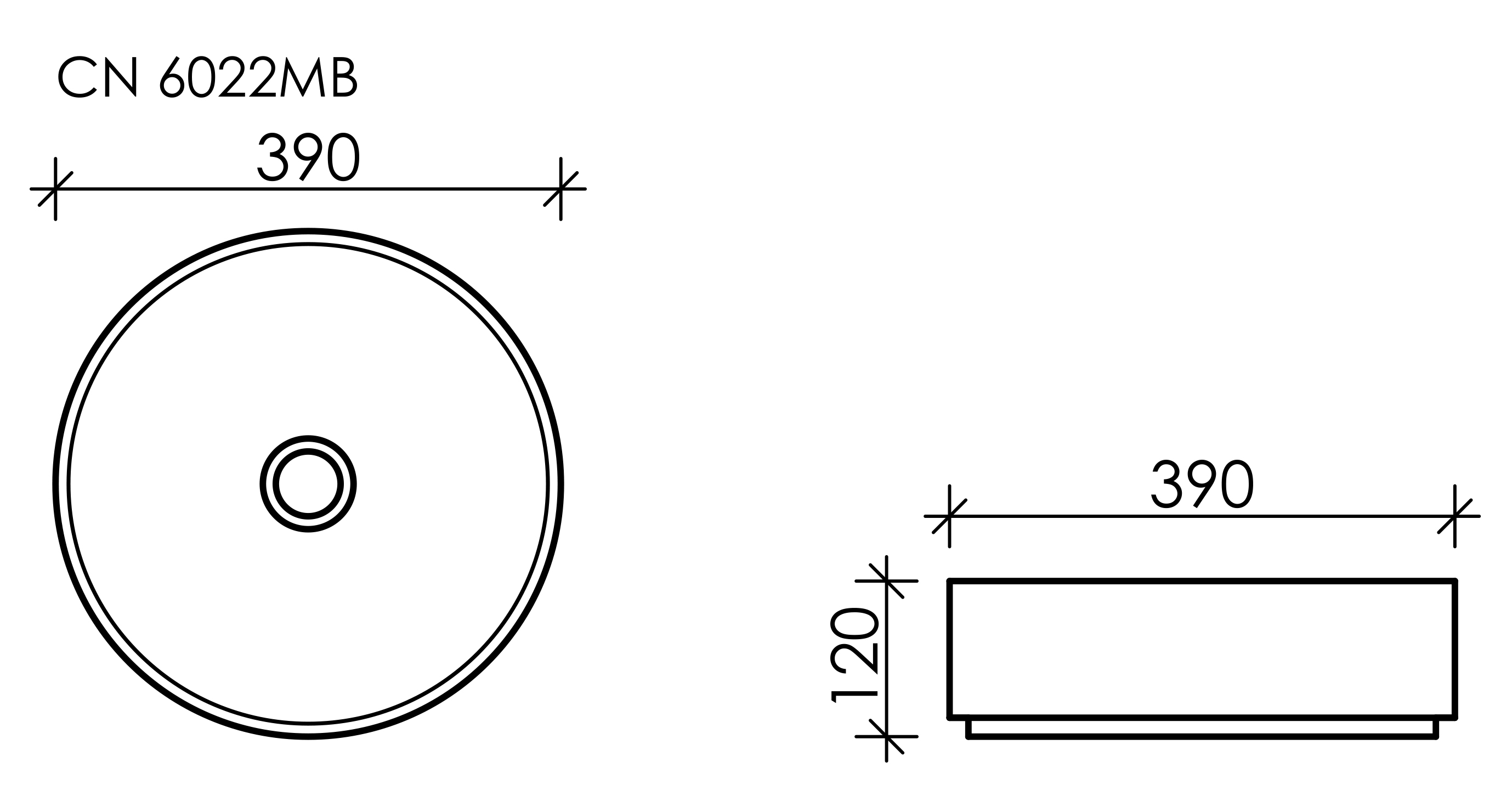 Раковина Ceramica Nova Element CN6022MB