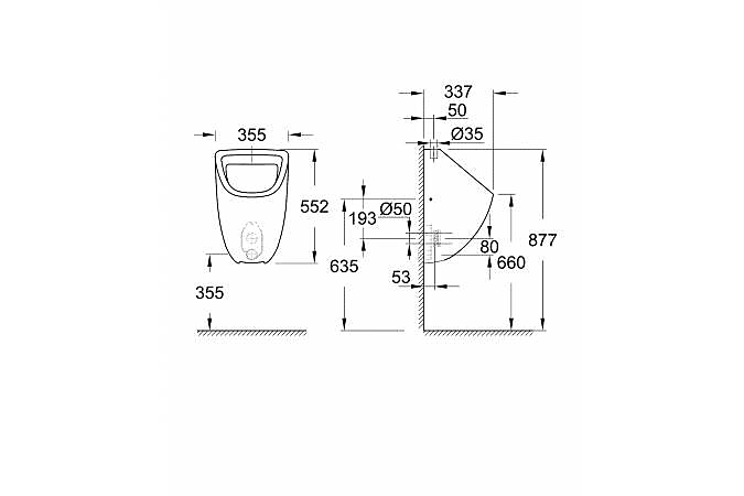 Писсуар Grohe Bau Ceramic 39439000