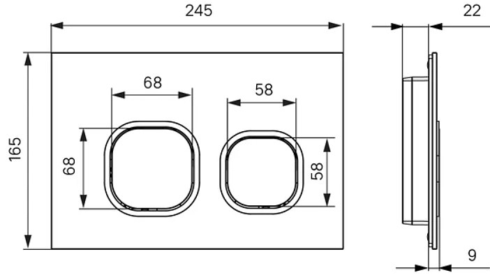 Кнопка смыва Iddis Unifix UNI04WBi77
