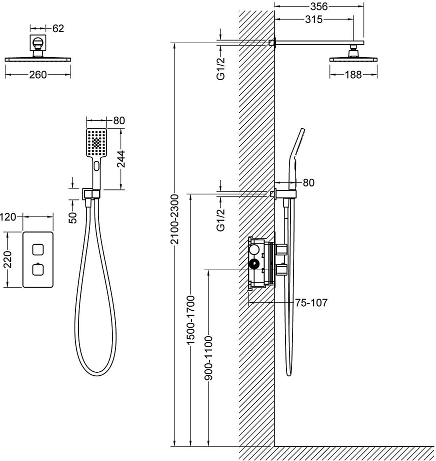 Душевая система Timo Petruma SX-5059/03SM