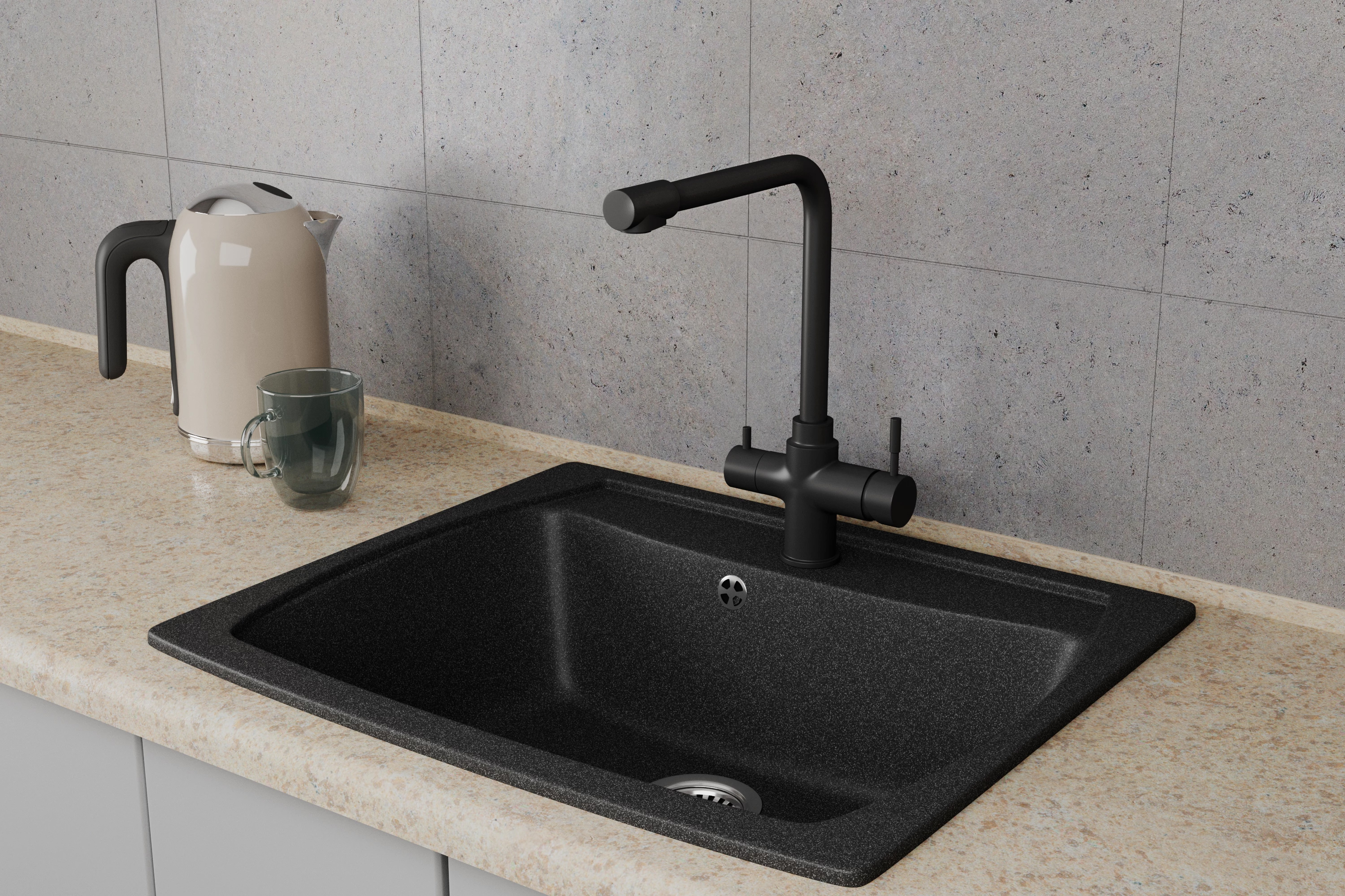 Смеситель для кухни Rush MS9035-33Black Черный