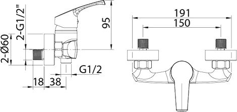 Смеситель для душа Milardo Sterm STESB00M03