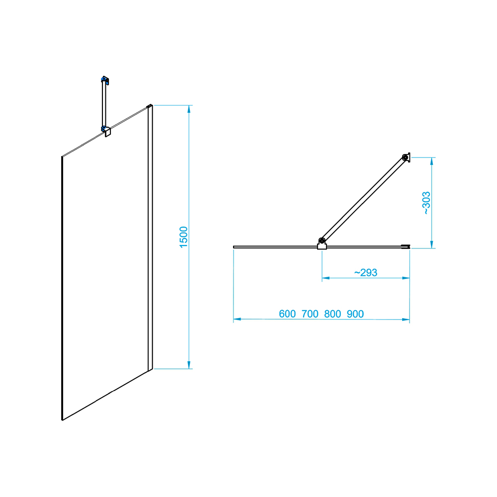 Шторка на ванну RGW SC-150 60х150