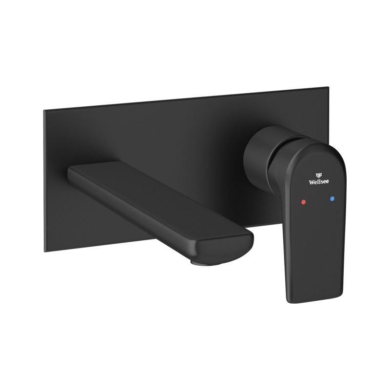 Смеситель для раковины настенный Wellsee ICON! for life 182312001 черный