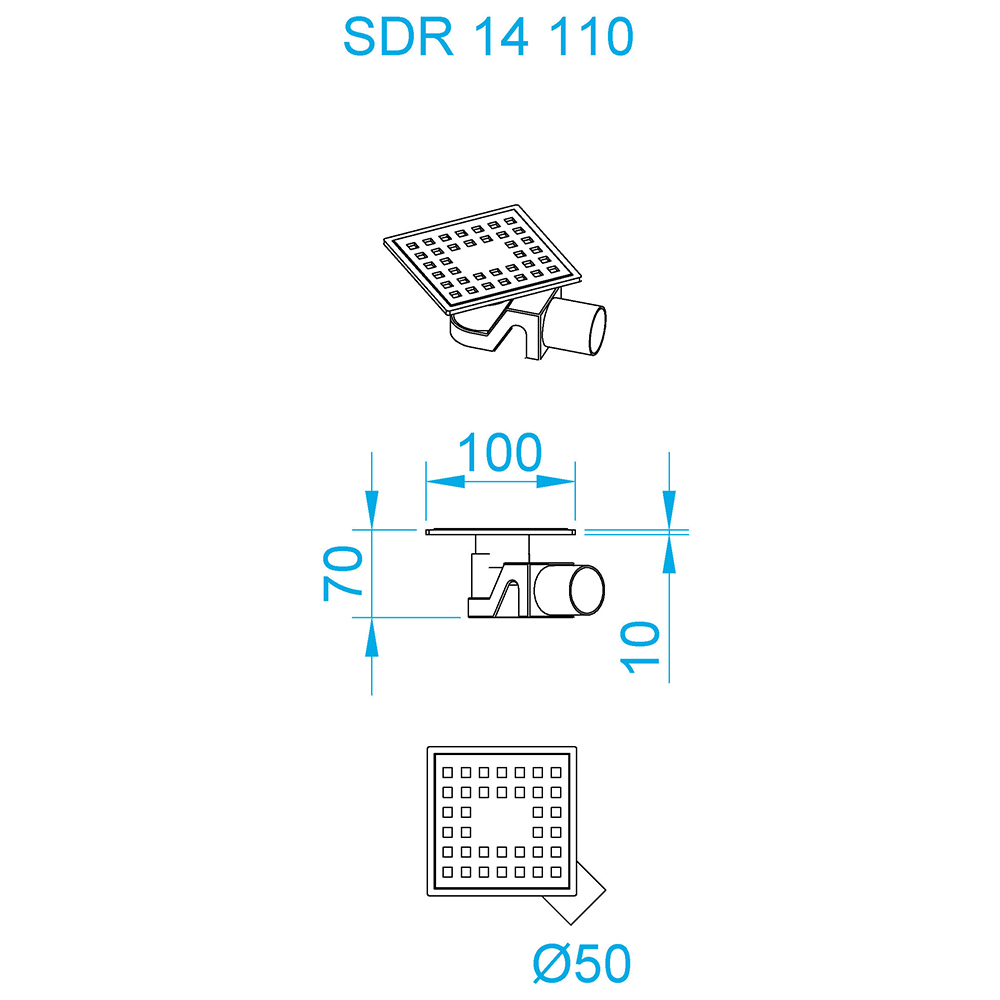 Душевой трап RGW SDR-14 110 мм