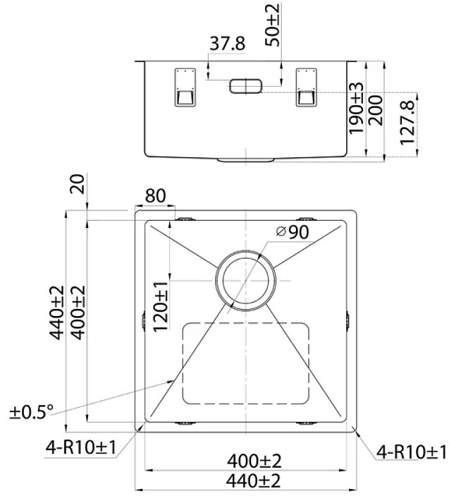 Мойка встраиваемая Iddis Edifice EDI44S0i77