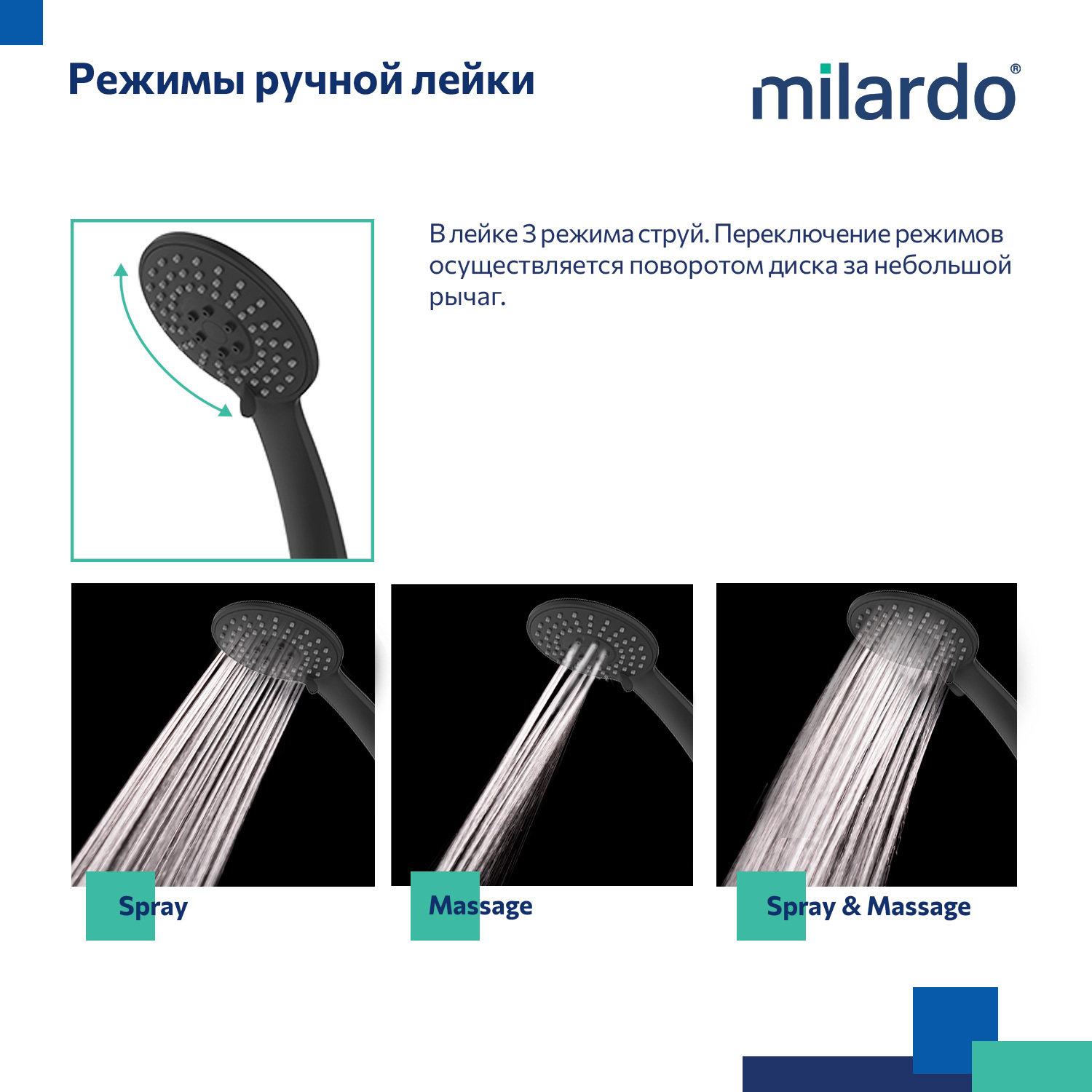 Смеситель для ванны Milardo Rora RORBL00M02