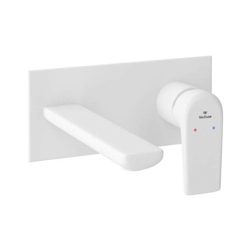 Смеситель для раковины настенный Wellsee ICON! for life 182315001 белый