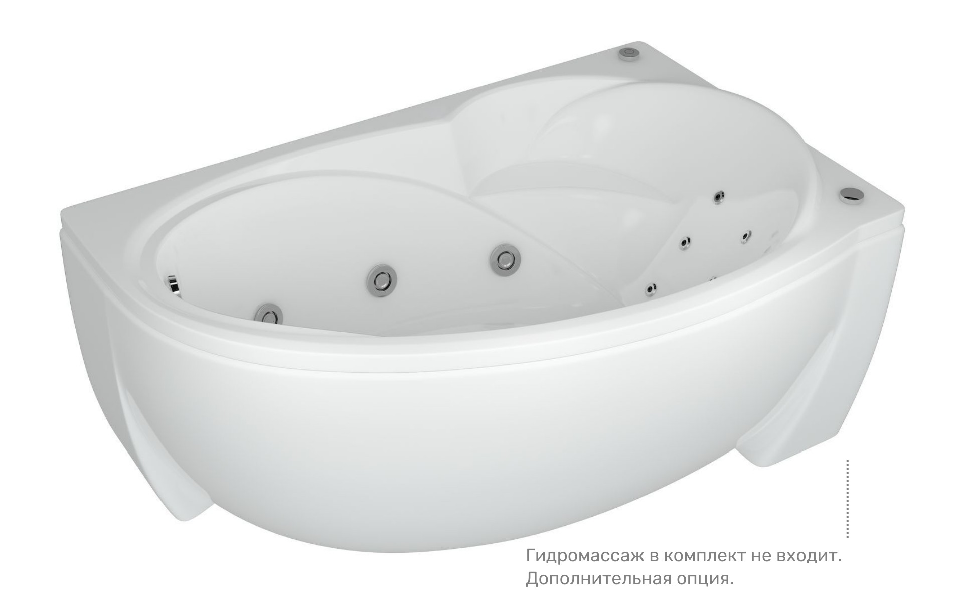 Акриловая ванна Aquatek Бетта 170 BET170-0000100 170х97 см, правая, с фронтальным экраном