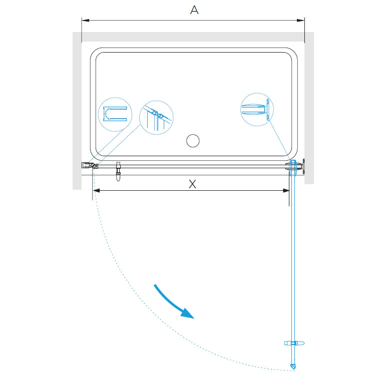 Душевая дверь RGW HO-011 70х195