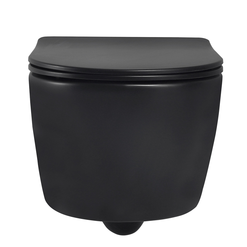 Унитаз Abber Bequem AC1104MB подвесной черный матовый, безободковый