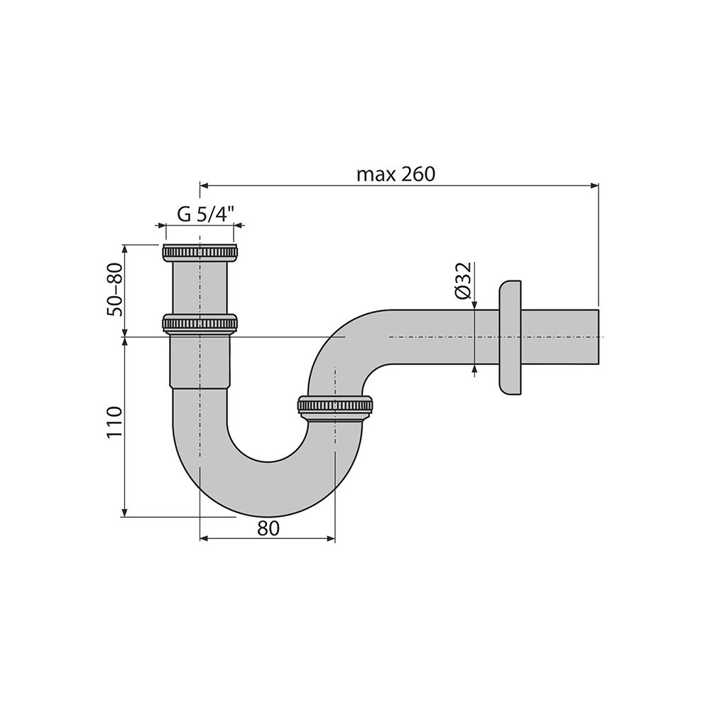 Сифон для раковины Alcaplast A432