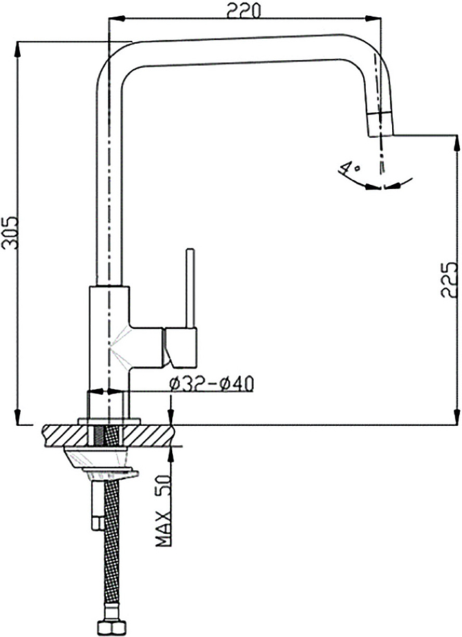 Смеситель для кухни Timo Saona 2306F champagne