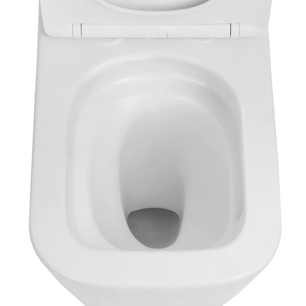 Унитаз Abber Rechteck AC1210TMW компакт белый матовый, безободковый, смыв торнадо