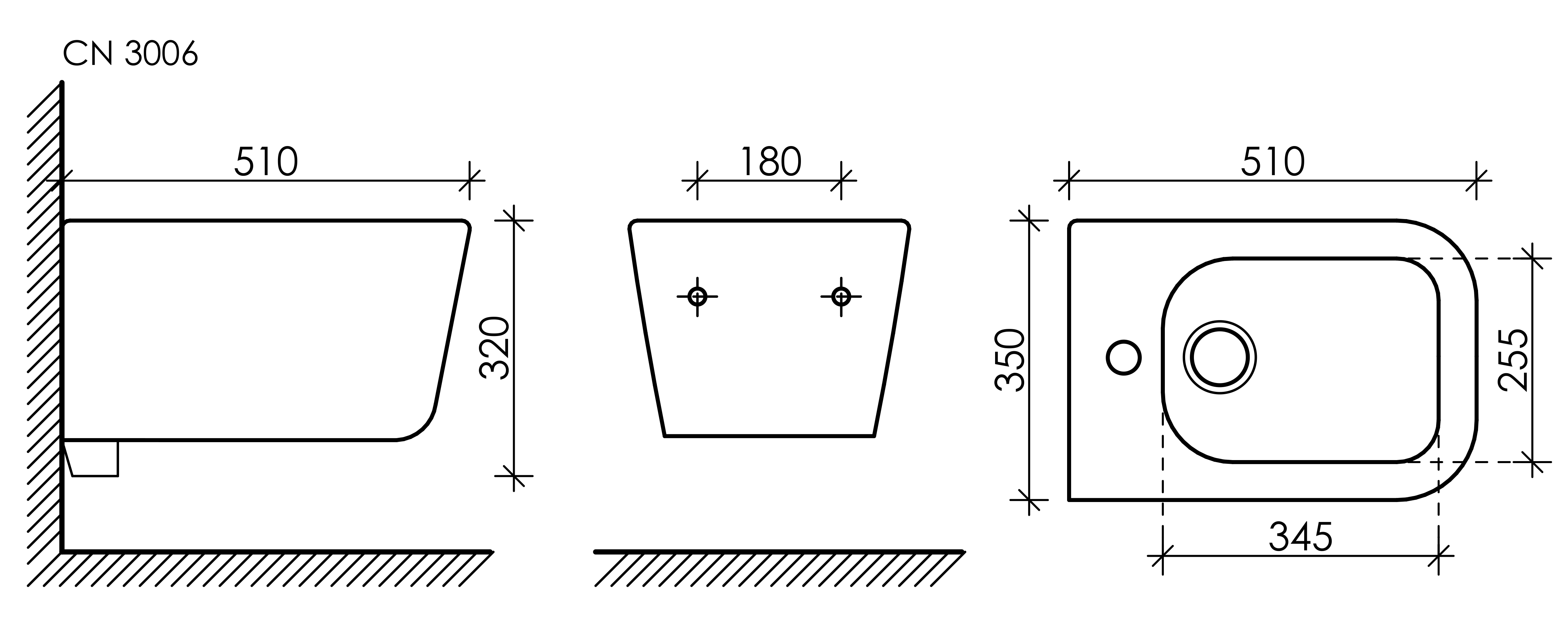 Биде подвесное Ceramica Nova New Day CN3006