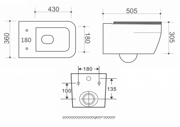 Унитаз подвесной ALPEN Venus ALP2440701