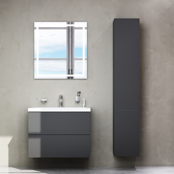 Мебель для ванной подвесная AM.PM Gem 75 см графит