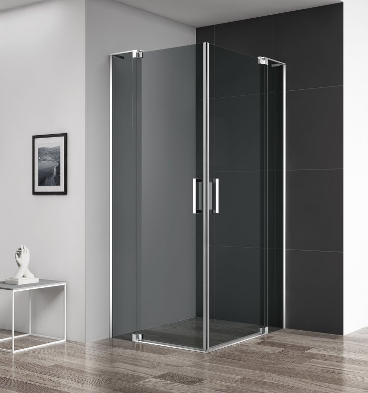 Душевой уголок Cezares SLIDER-A-2-80/90-GRIGIO-Cr