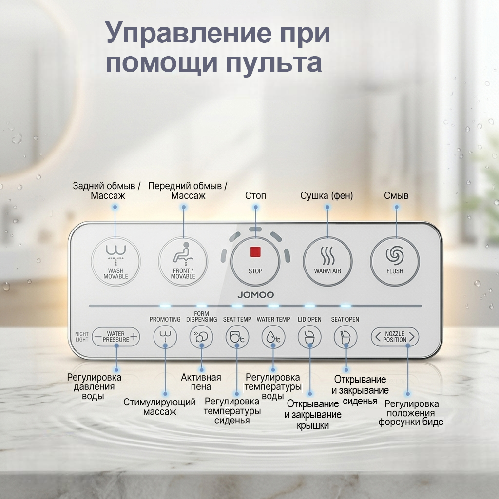 Умный подвесной унитаз JOMOO Smart P30 RUD5450-S0-IDO с функцией биде
