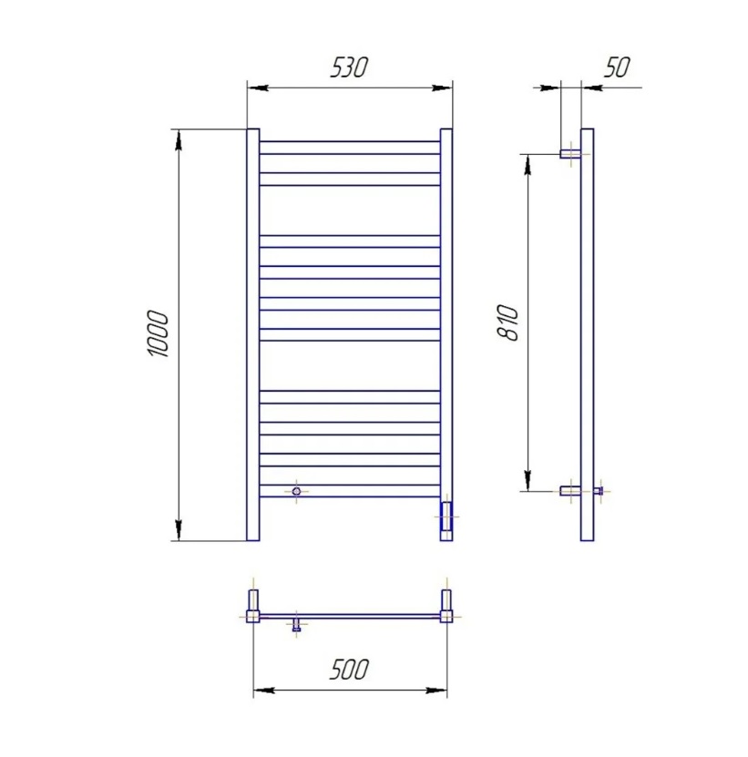 Полотенцесушитель электрический Lemark Тропик LM70105BL 1000x500