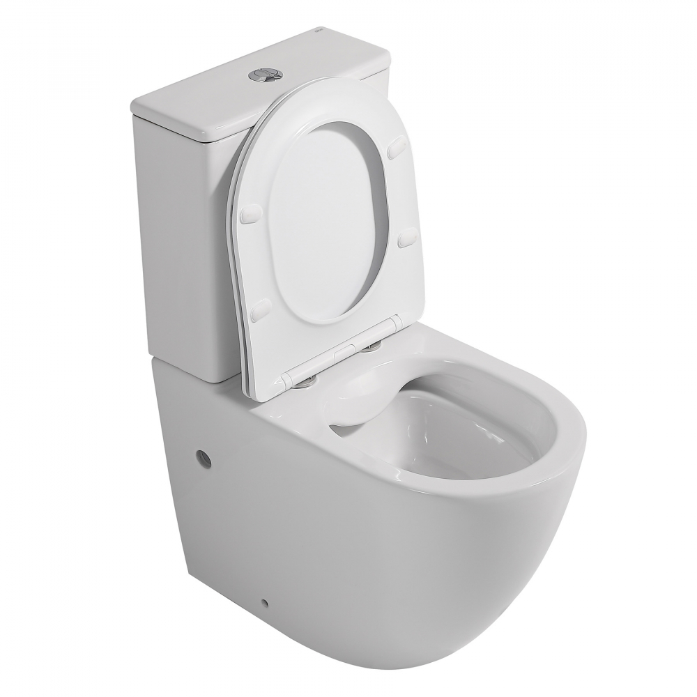 Унитаз Abber Bequem AC1110 компакт белый, безободковый