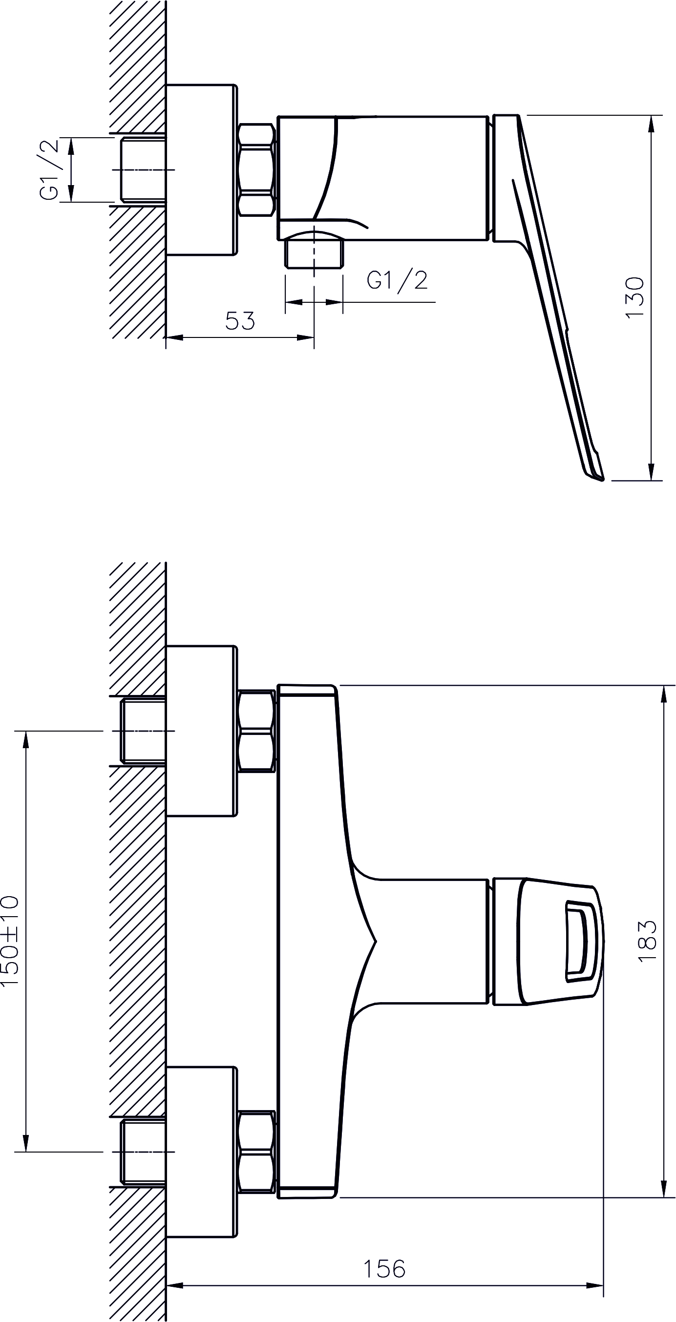 Смеситель для душа RUSH Socotra ST1235-63