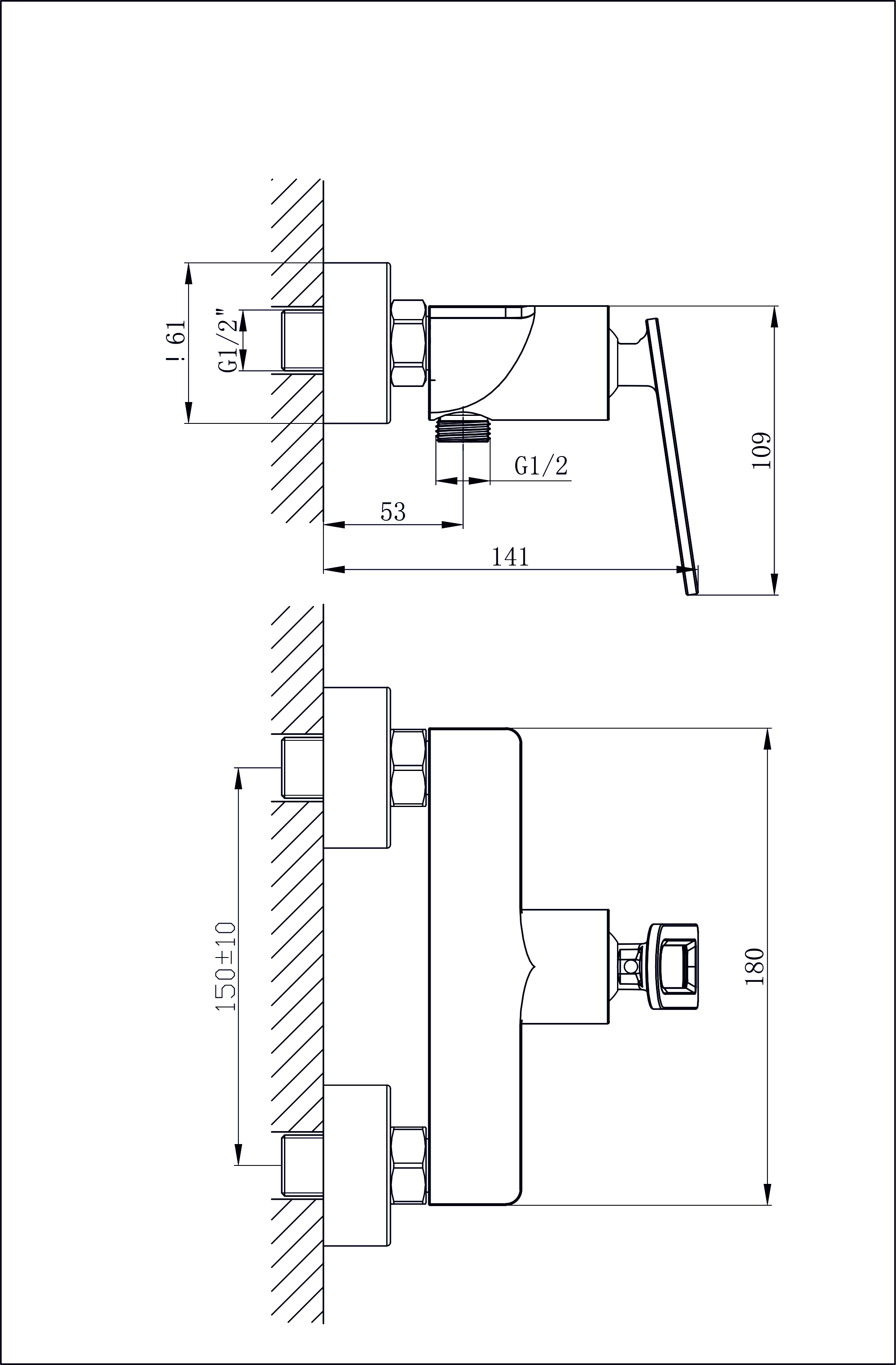 Смеситель для душа с ручным душем Rush Palm PL2530-63