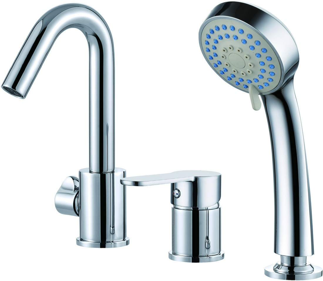 Смеситель на борт ванны с душевым гарнитуром Rush Tenerife TE2835-333