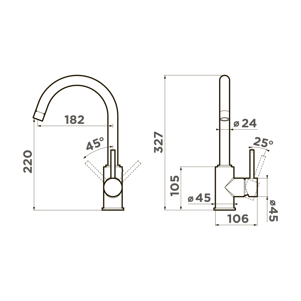 Смеситель Omoikiri Shinagawa-SA 4994110 для кухни