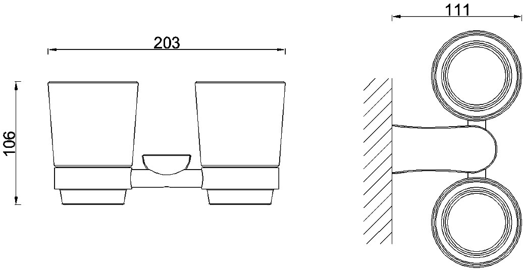 Стакан двойной Rush Luson LU16320