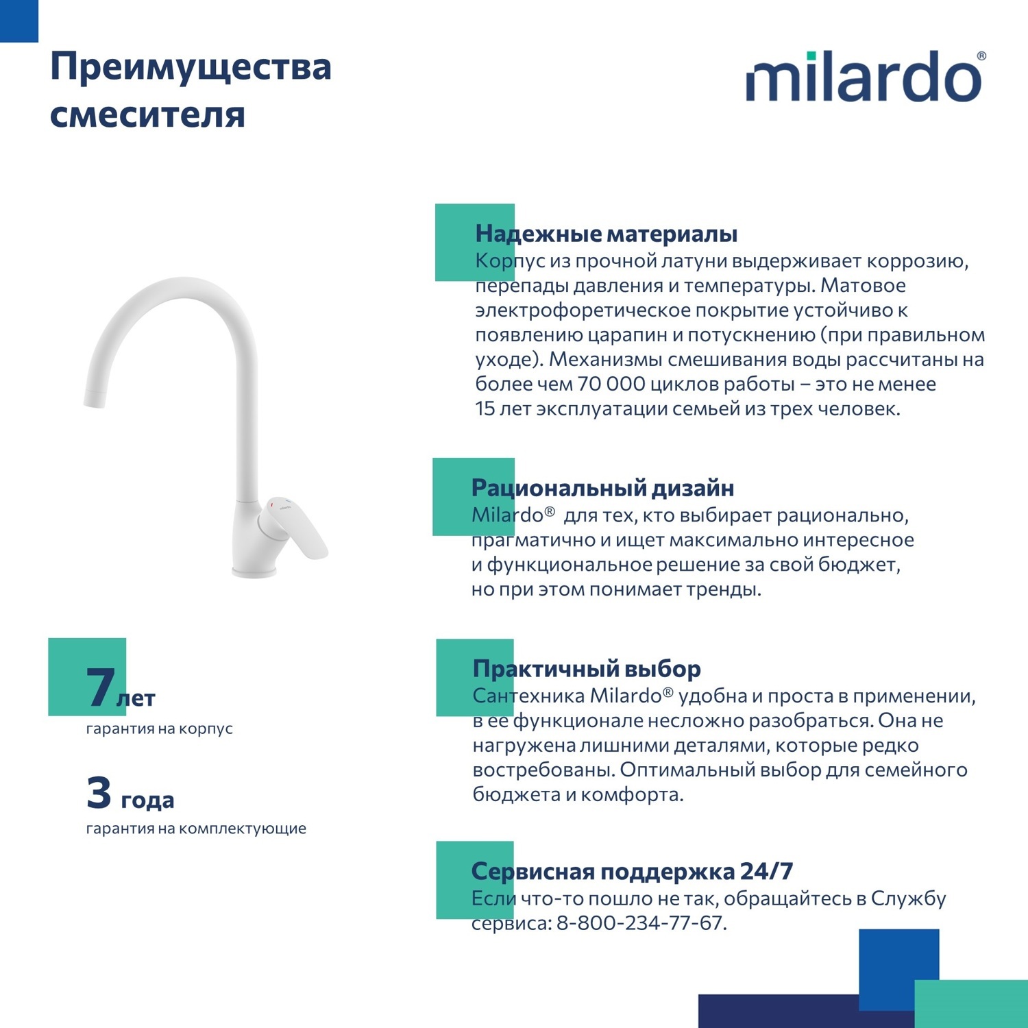 Смеситель для кухни Milardo RORWT0JM05