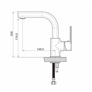 Смеситель для раковины GPD Pedra MTL160-S