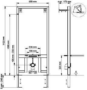 Система инсталляции для биде Berges Wasserhaus Novum 049212