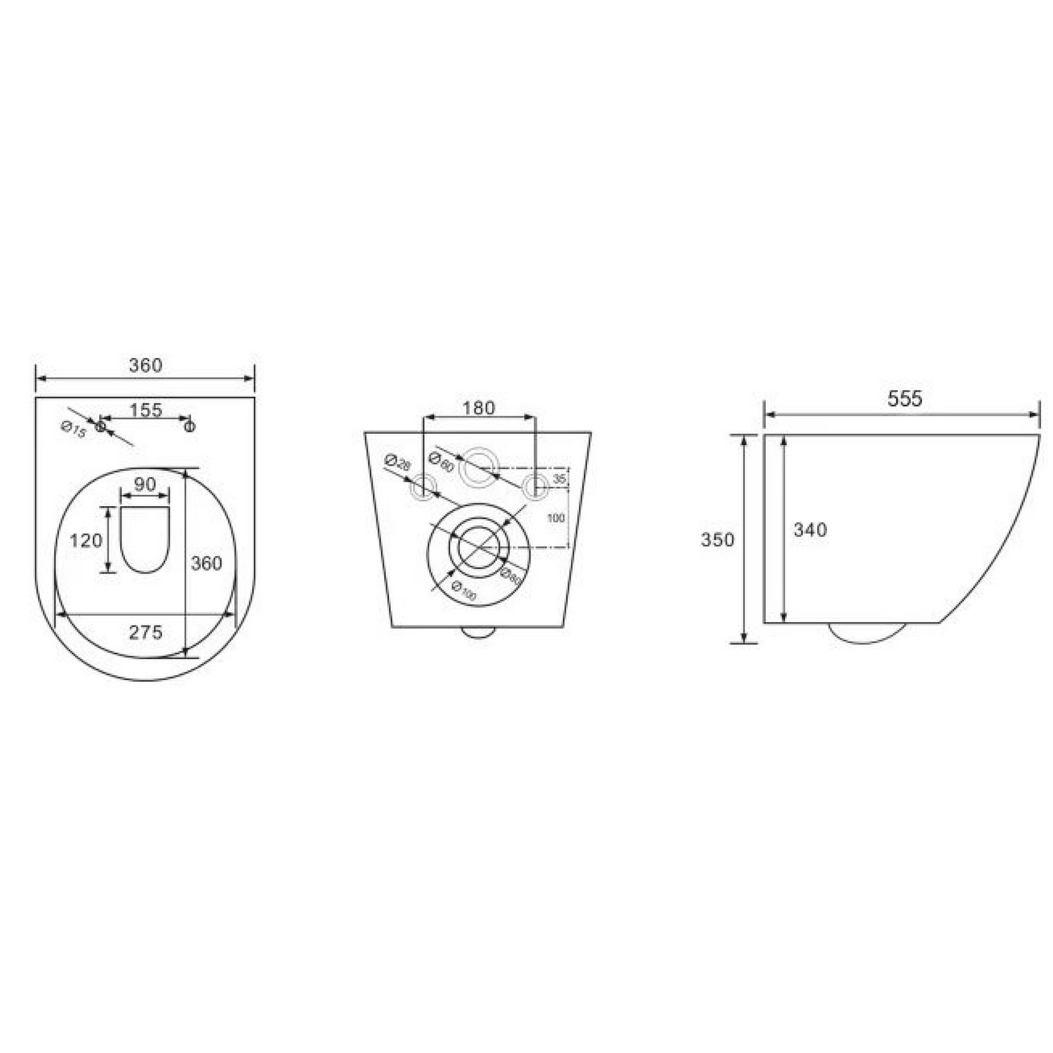 Унитаз Abber Bequem AC1103MB подвесной черный матовый, безободковый