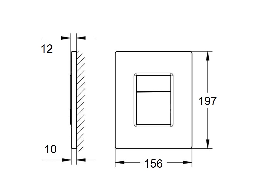 Кнопка смыва Aquatek Pneumo N PNN-0000004 оружейная сталь