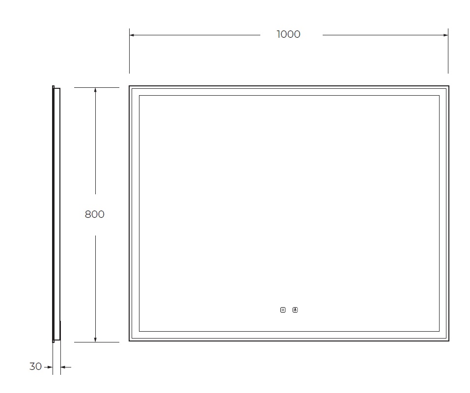 Зеркало BelBagno SPC-GRT 100х80 с голосовым управлением