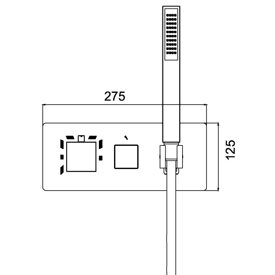 Термосмеситель с ручным душем RGW SP-44-3