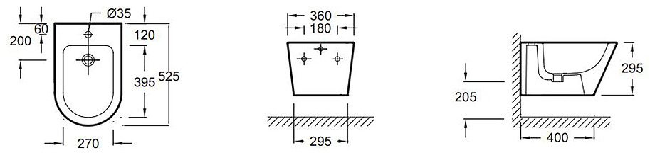 Биде подвесное Jacob Delafon Rodin+ EMJ0002-00