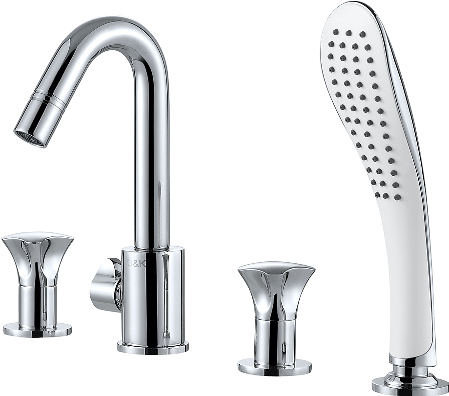 Смеситель на борт ванны D&K Hessen Grimm DA1384901 на 4 отверстия