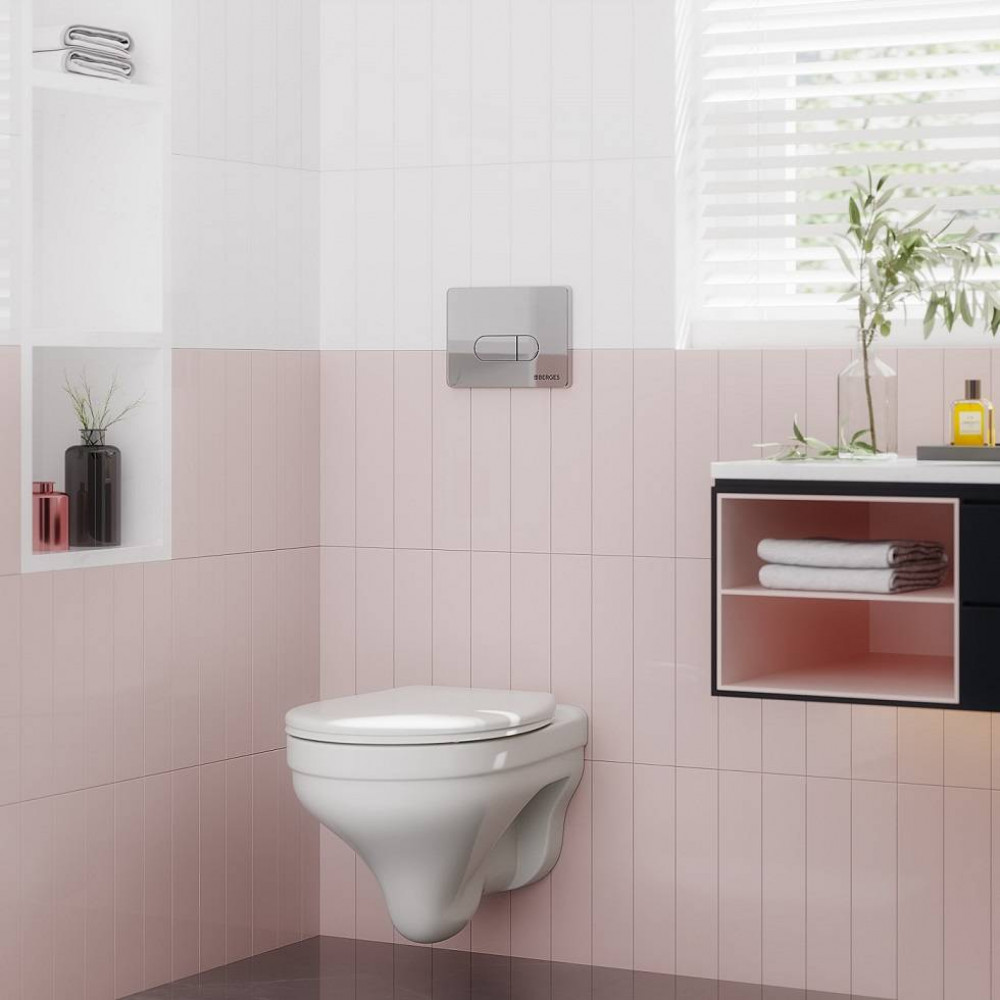 Унитаз подвесной Berges ALBIT S Rimless 082146 безободковый, белый