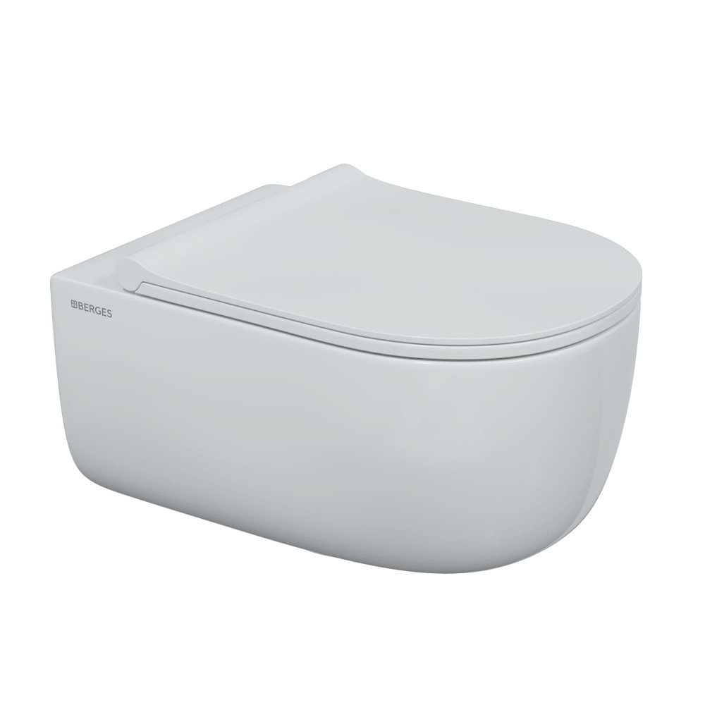 Унитаз подвесной Berges EGO XL Rimless 082138 безободковый, белый