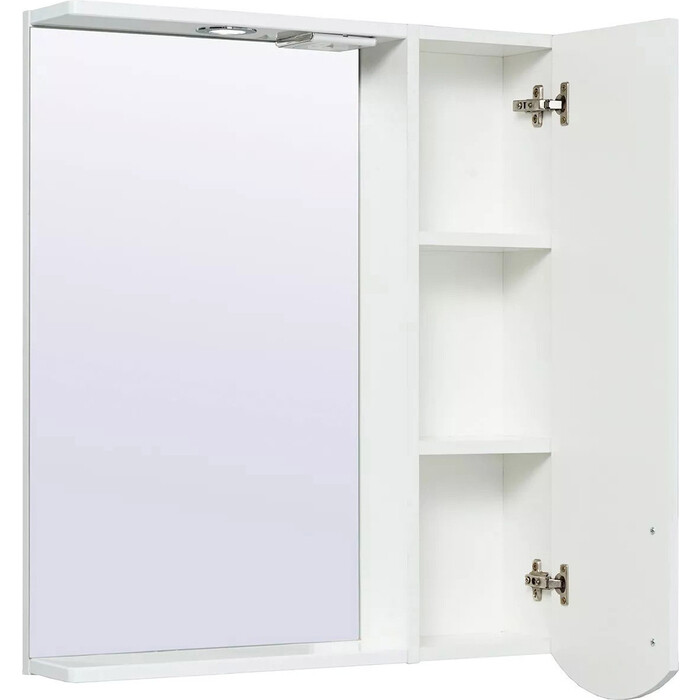 Зеркальный шкаф Runo Неаполь 65х75 правый, белый