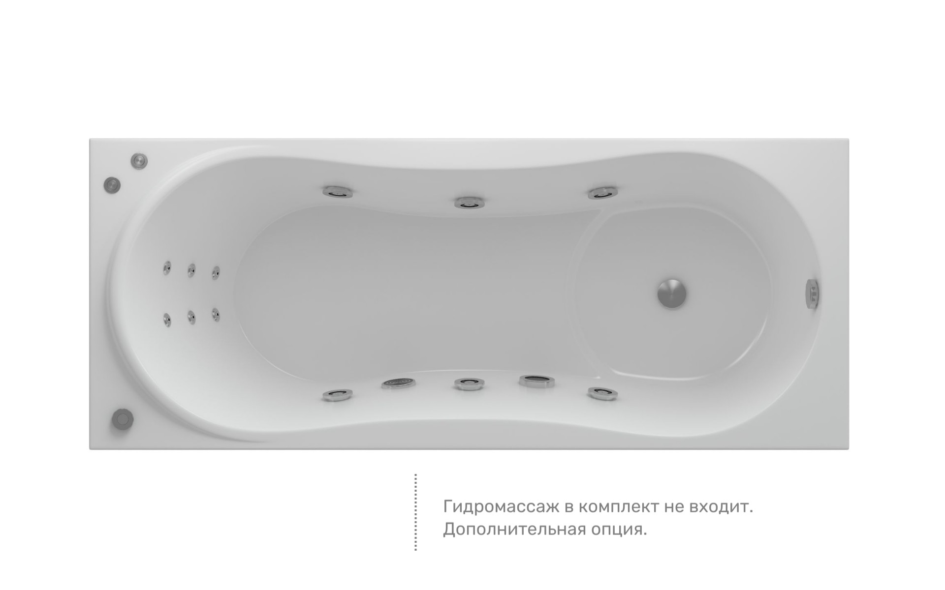 Акриловая ванна Aquatek Афродита 150 AFR150-0000043 150х70 см, слив справа, с фронтальным экраном