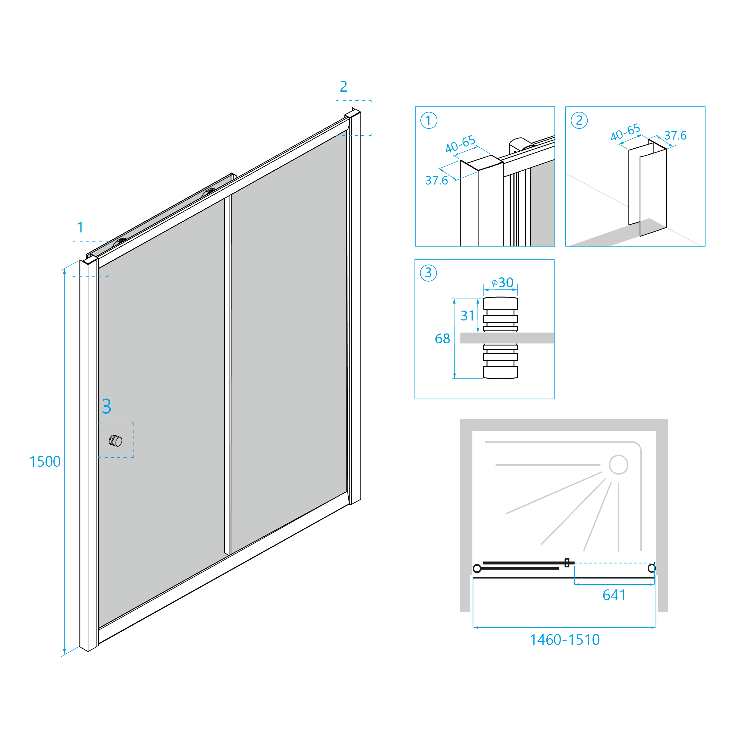 Шторка на ванну RGW SC-42 150х150 прозрачное